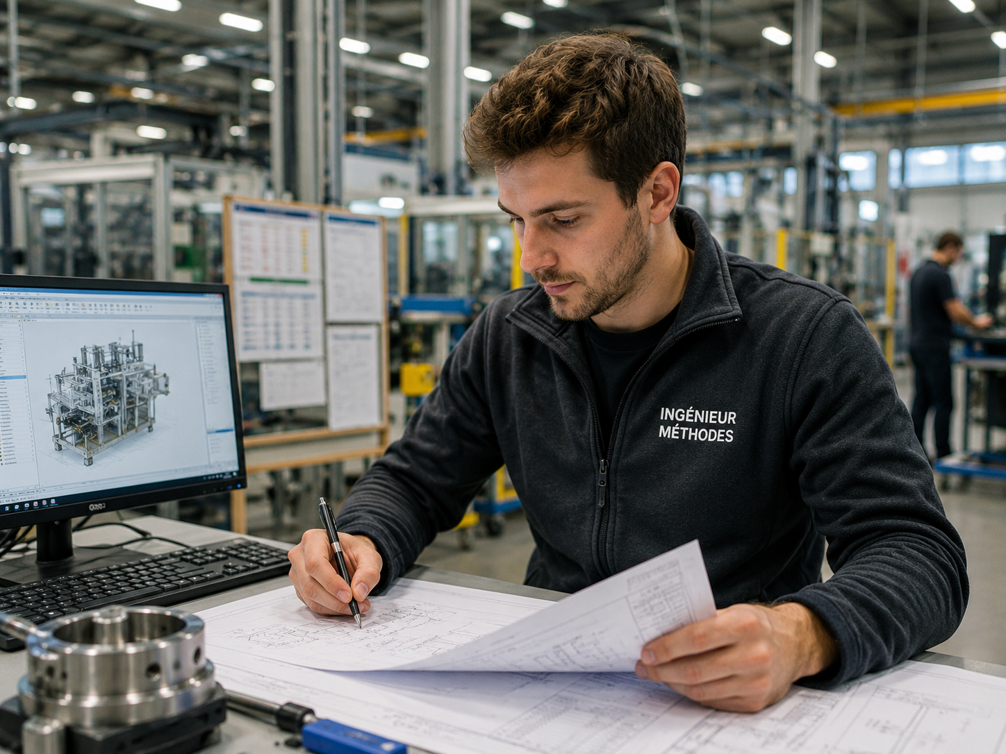 Ingénieur travaillant dans un environnement industriel