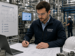 Ingénieur en action dans l'usine
